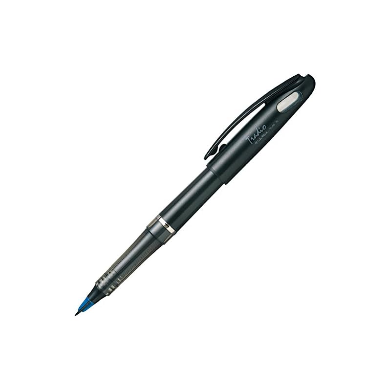 Pentel Tradio Plaman TRJ50-C Water-Based Pen, Blue, 10 pens