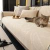 Light Luxury High-End Sofa Towel Cover Cloth Four-Season Universal Non-Slip Straight Row Seat Cushion  New Leather Sofa Cushion