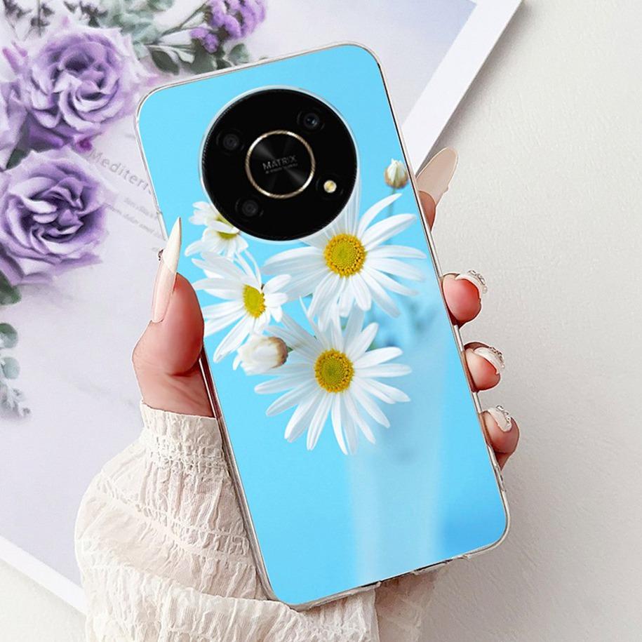 Silicone Case For Honor Magic 4 5 6 Lite Cover Popular Flower Butterfly Soft Slim TPU Back Cover For Honor Magic6 Lite Protector