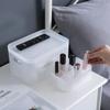 Multi-Purpose Frosted Cosmetic Storage Box-Lidded Divided Organizer for Vanity,Desktop&Makeup Area,Cosmetics & Beauty Essentials