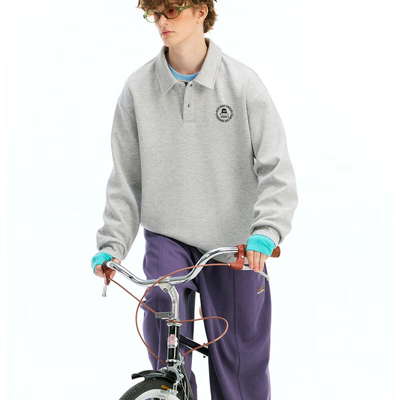 Fingercroxx IT Herren Fleece-gefüttertes Polo-Sweatshirt