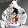 Bluza z kapturem Anime Mężczyźni Kobiety One Piece Luffy Gear 5 Nika Streetwear Codzienny Pulower Bluza Jesień Zima Cosplay Długi Rękaw Góra