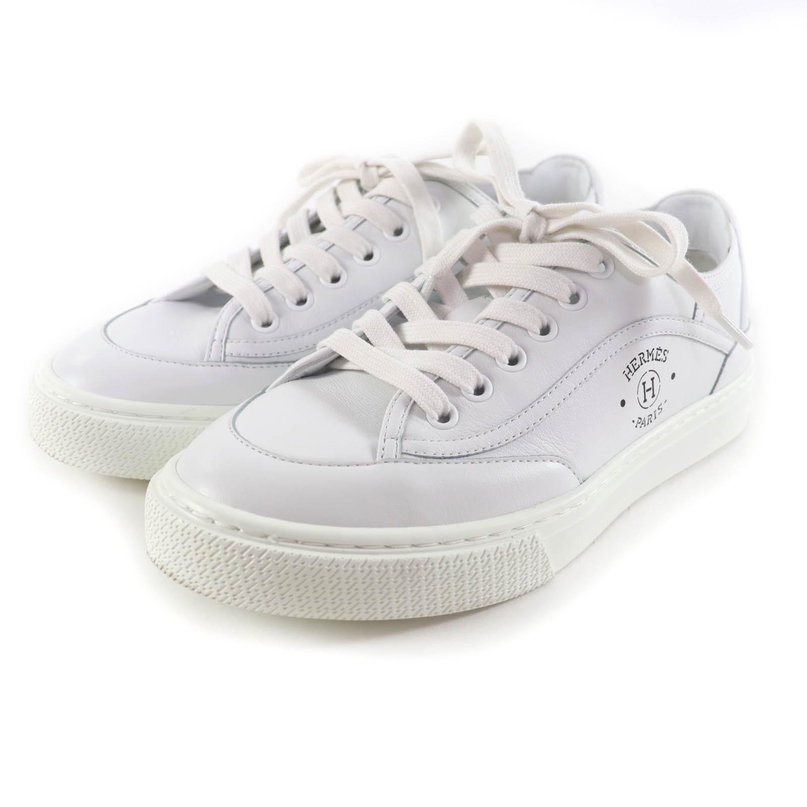 

Чудові кросівки HERMES з логотипом на шнурівці з білої шкіри Жіночі 35.5 Б/в