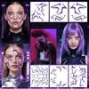 Anime Jinu Cosplay Fake Tattooing Temporary Sticker Paper Face Prop Body Art Kpop Costume Accessories Halloween Dress Up Props