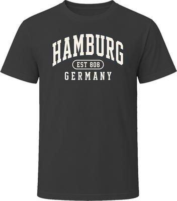 Hamburg Germany Established 808 Classic College Travel Style T Shirt