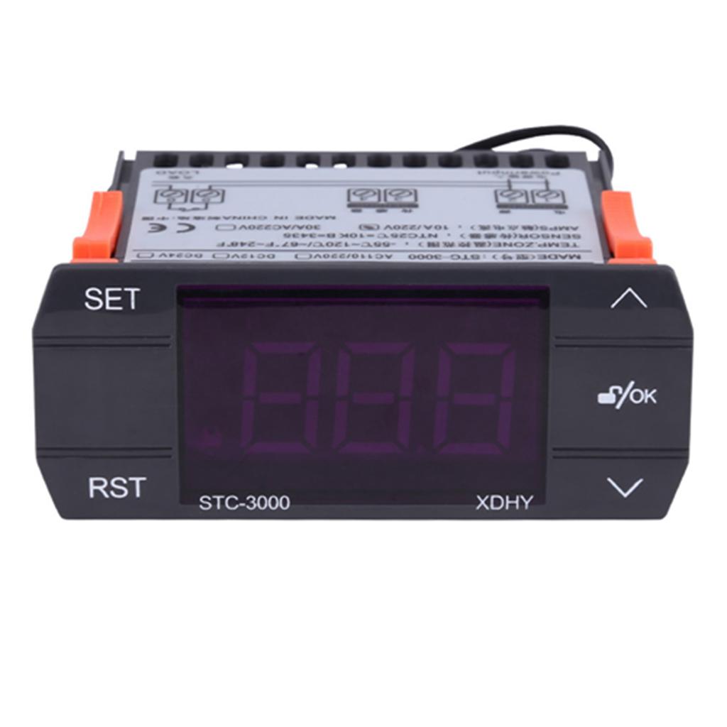 STC3000 220V Touch Digital Temperature Controller Thermostat With Sensor(30A)