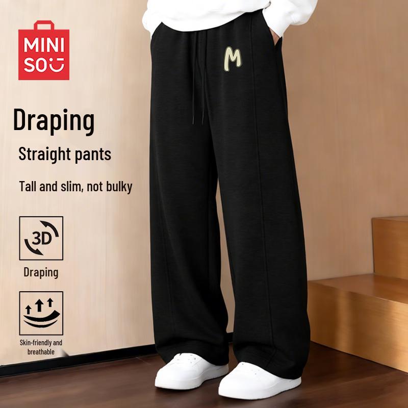 MINISO Men's American Retro Straight-Leg Casual Trousers