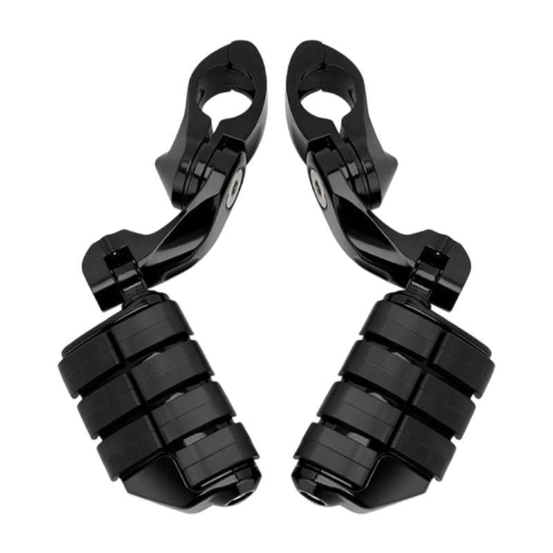 Easy Install Antislip Motorcycle Footrests Aluminum Rubber Construction Footpegs Pedal Footrest Motorbike