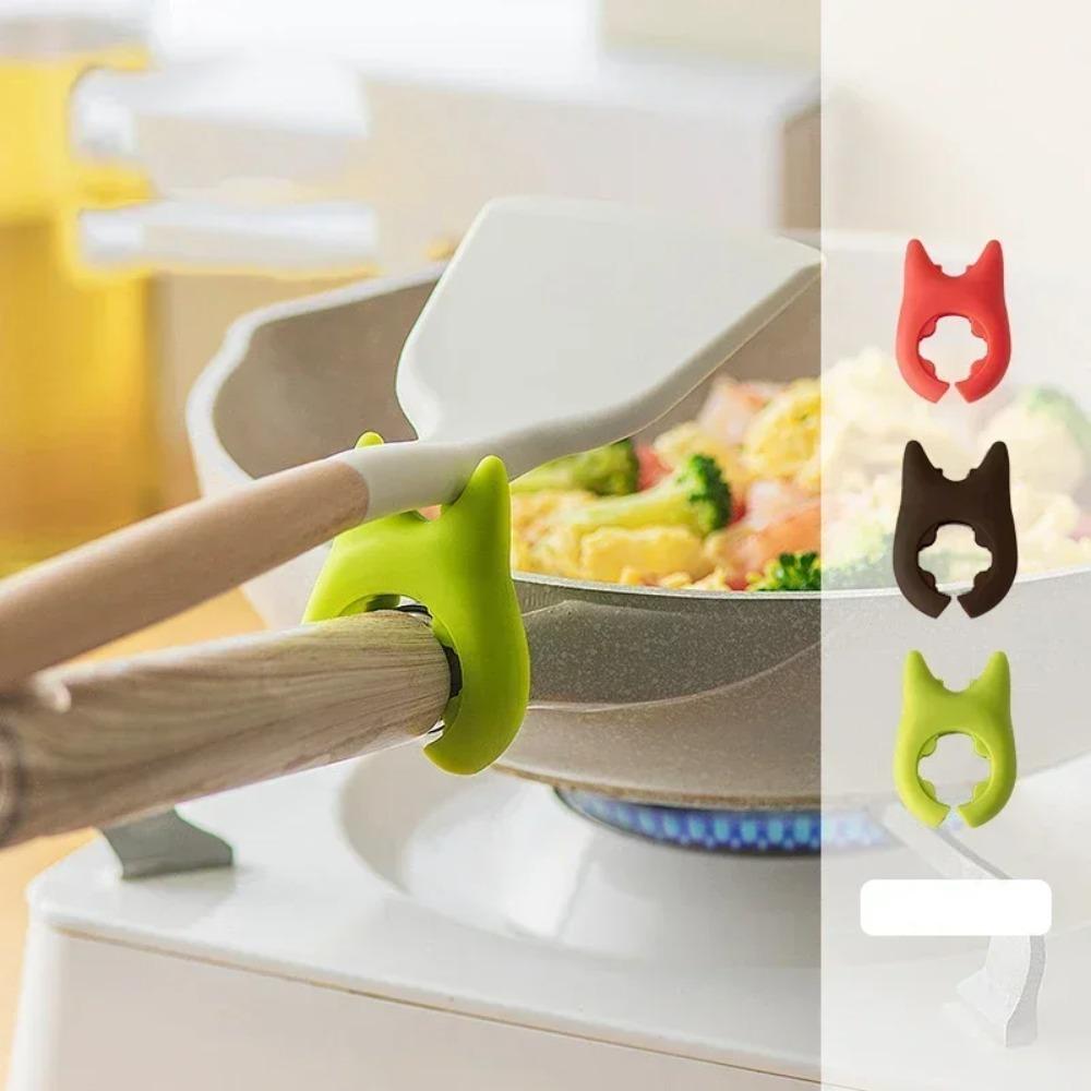 6pcs Pot Clip Pot Holder For Spoon Rest Silicone And Anti Scald Grip Easy Pot Fixed Clamp Kitchen Accessories Tools