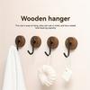 Walnut Wood Hook Clothes Hook Key Hook Bathrobe Towel Hook Auxiliary Hook Household Storage Hook