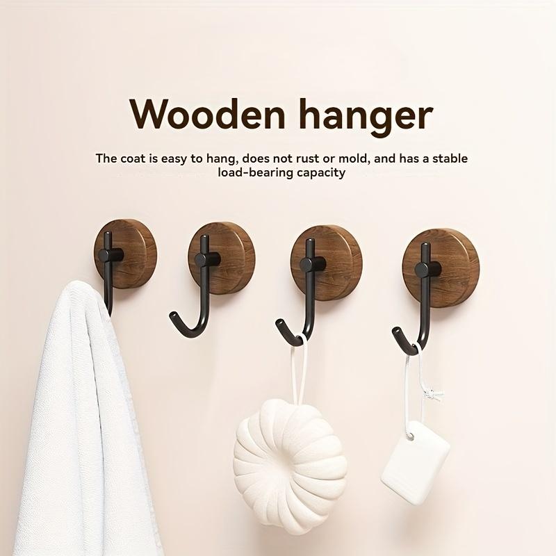 Walnut Wood Hook Clothes Hook Key Hook Bathrobe Towel Hook Auxiliary Hook Household Storage Hook
