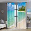 2pc   Curtain Crystal clear turquoise waters   sandy beaches   lush palm trees   bright blue skies   a peaceful paradise Versatile
