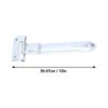 RV Trailer Door Strap Hinge 12 Inch Metal Trailer Door Offset Bent Hinge for Side Door Enclosed Cargo Utility