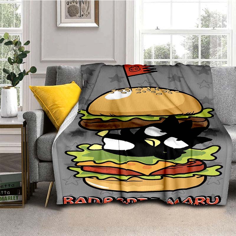 

Cartoon Cute BADBATTZ-MARU Soft Flannel Blanket, Bedroom Sofa, Picnic, Outdoor Leisure Gift Blanket 75x90cm