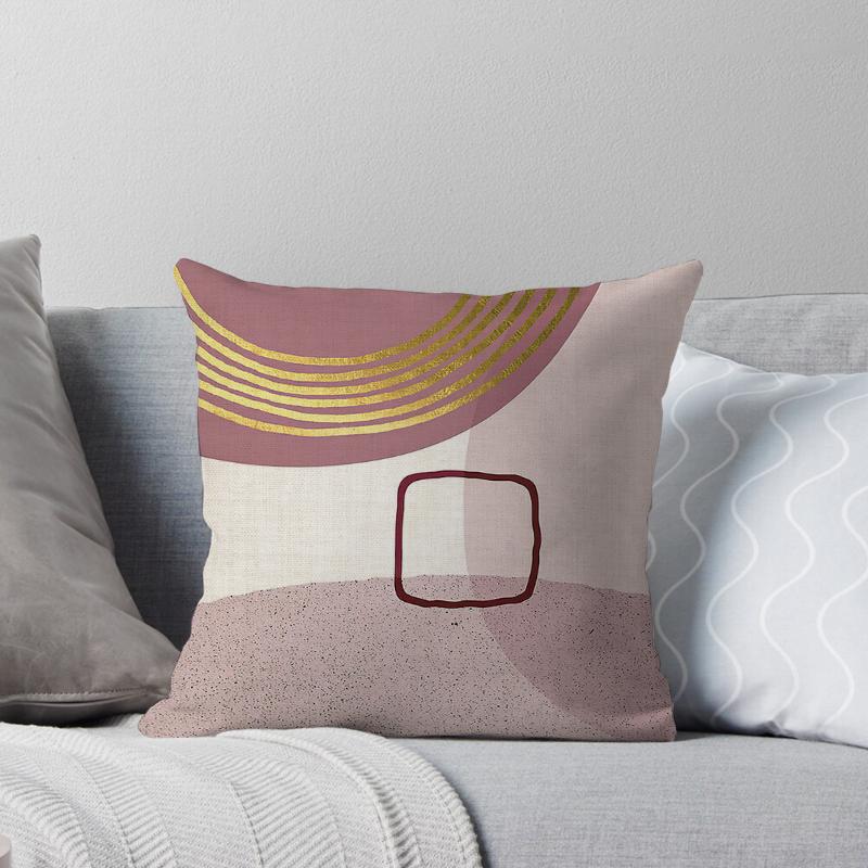 Decorative Home Pillow Case Cushion Covers 45*45 Nordic 40*40 40X40Cm 50X50Cm Irregular Color Block Living Room Boho Geometric