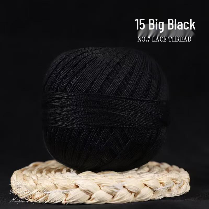 No. 7 Pure Cotton Silk Lace Yarn – Hand-Knitted, Strong Twist, Soft Half-Sleeve Crochet Yarn