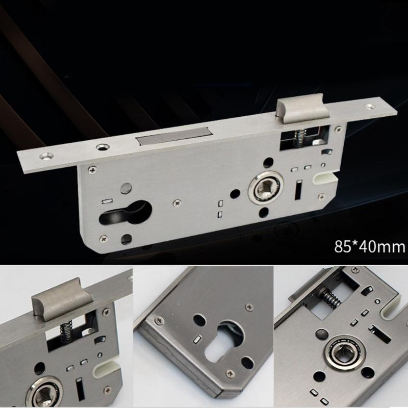 Metal Single Point Mortise Lock Body with Narrow Panel Front Plate for Residential Gate Door Repair and Aluminum Door Use