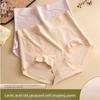 Female Spring and Summer New Style Carved Lace Silk Antibacterial Long Crotch High Waist Triangle Briefs