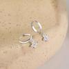 925 Silver Needle Zircon Flower Pendant Stud Earrings For Women Classic Jewelry Light Accessories