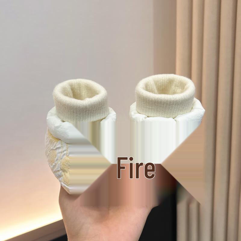 Baby Girl Bowknot Non-Slip Shoe-Sock Combo, Fleece-Lined for 0-1 Year Olds S, 11.5cm, 0-8 months