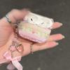 Girl Pink Cream Strawberry Cake Suitable for AirPods4 Protective Case New Pro2 Apple Headphone Case with Pendant 1/2nd Generation Bluetooth Box