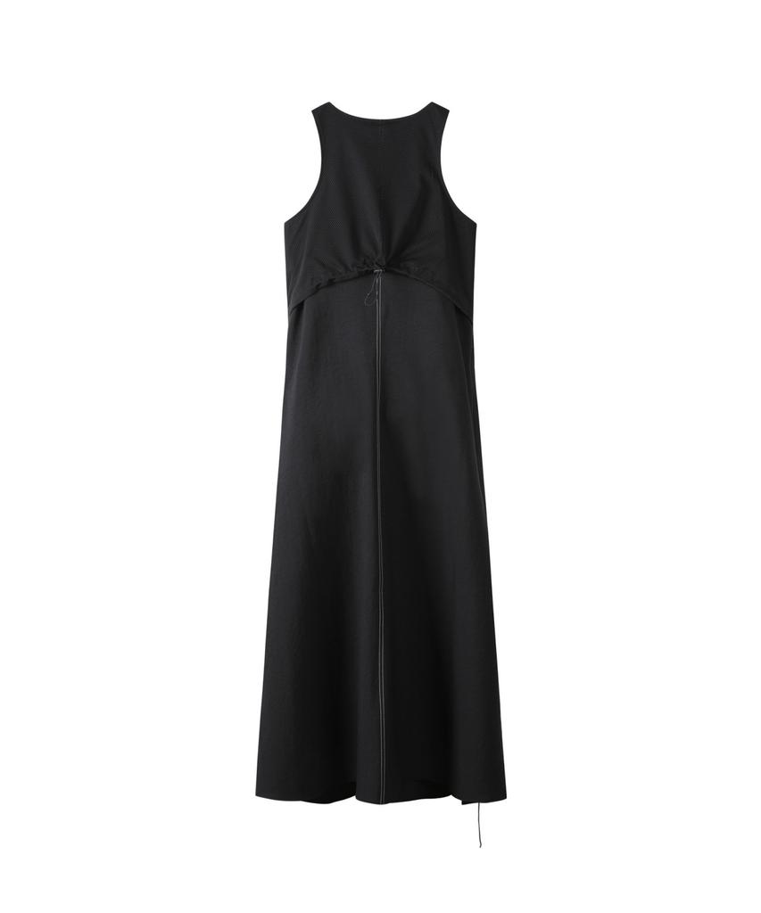 RECODE Back Panel Drawstring Dress_Rqdam23531Bkx