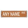 Personalized Retro Street Sign 15.75x3.94in Custom Metal Foil Wall Decor