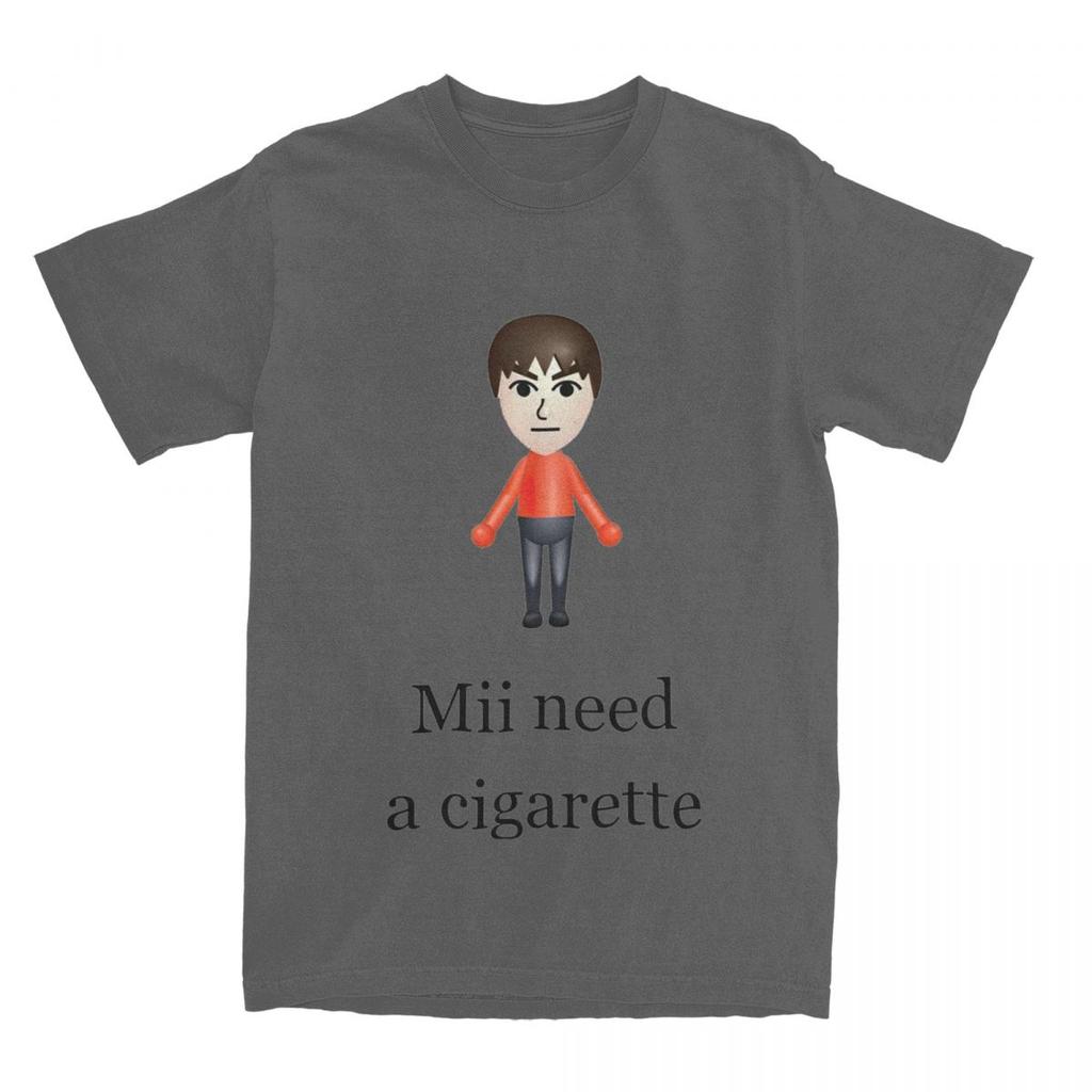 Mii Braucht Eine Zigarette Herren Damen T-Shirt Mii Brawler Merch Cooles T-Shirt T-Shirts Baumwolle Geschenkidee Kleidung