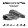 Visera de Malla Transpirable para Hombres Mujeres, Gorra Deportiva Ajustable con Protección UV, Gorra Abierta para Correr Golf Tenis Aire Libre