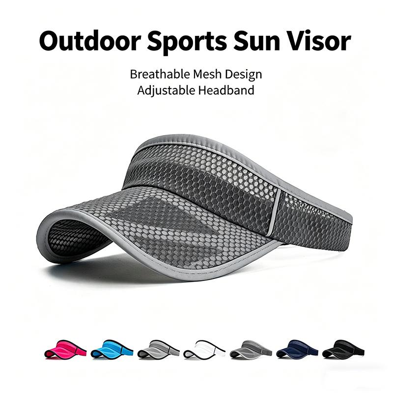 Atmungsaktiver Netz-Sonnenschutz für Damen Herren, Verstellbare UV-Schutz-Sportkappe, Leere Kopfbedeckung zum Laufen Golf Tennis Outdoor