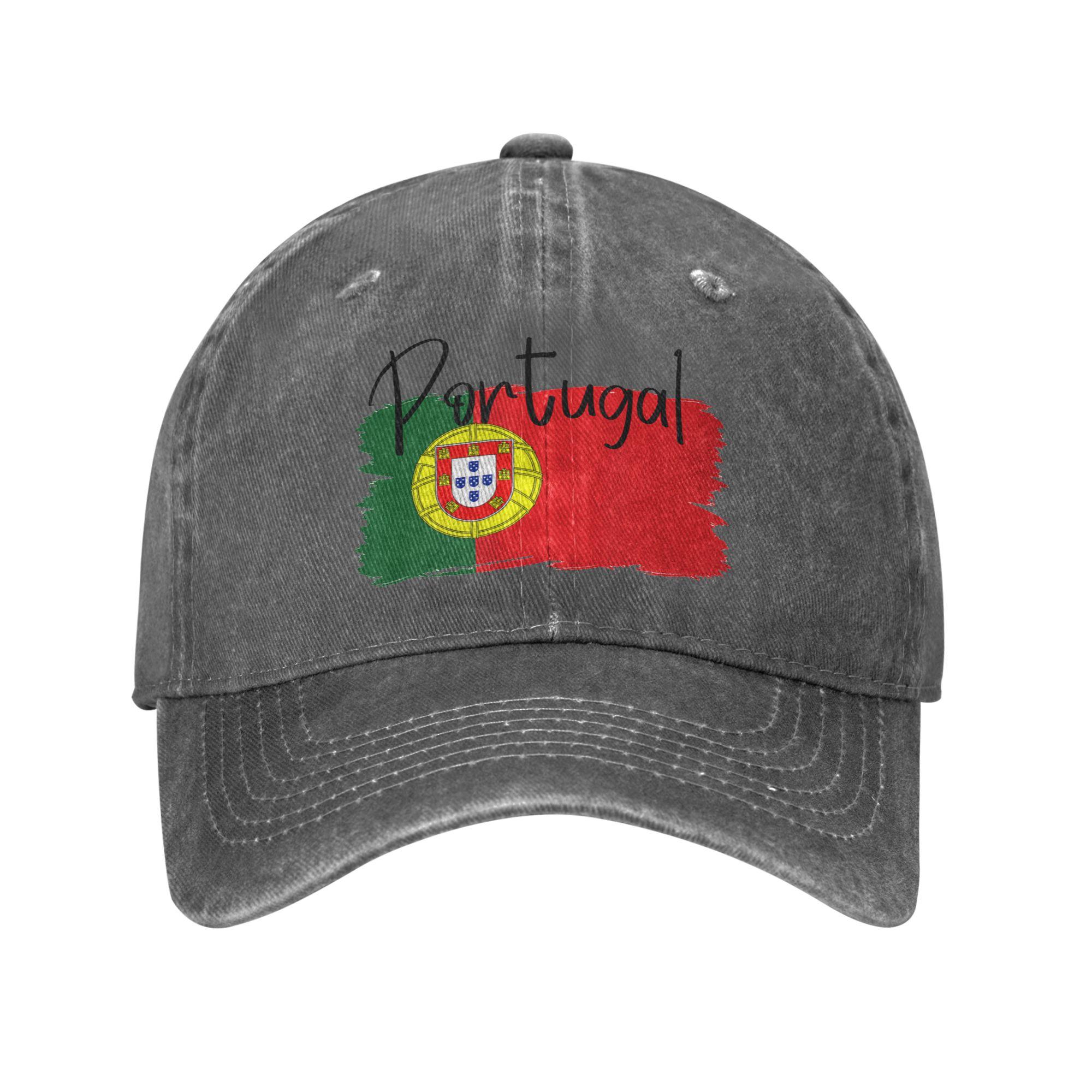 AnimiBIBI cap Portugal Vlag Portugese Baseballpetten Mode Verweerd Katoen Snapback Pet Unisex Trainingskleding Cadeau Petten Pet One Size