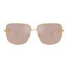 Versace Temple Logo Metal Square Sunglasses Women's Gold 65976351 VE228210025-Gold 59/15/140-h.51