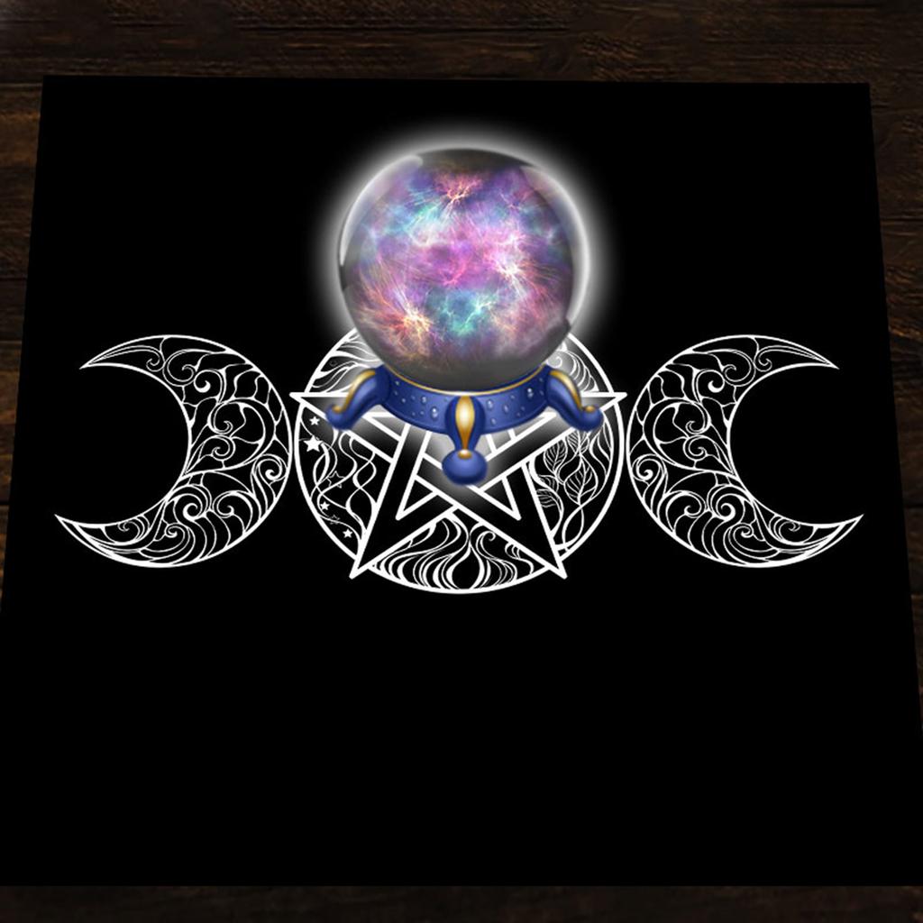 60x60cm Tarot Card Tablecloth Flannel Geometric Figure Divination Altar Cloth Board Game Oracles Card Pad Rune Support