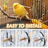 High Quality Wooden Material Bird Perch Platform Fan Shape Flat Perches Wooden Stand Assorted Sizes Corner Shelf Pet Habitat