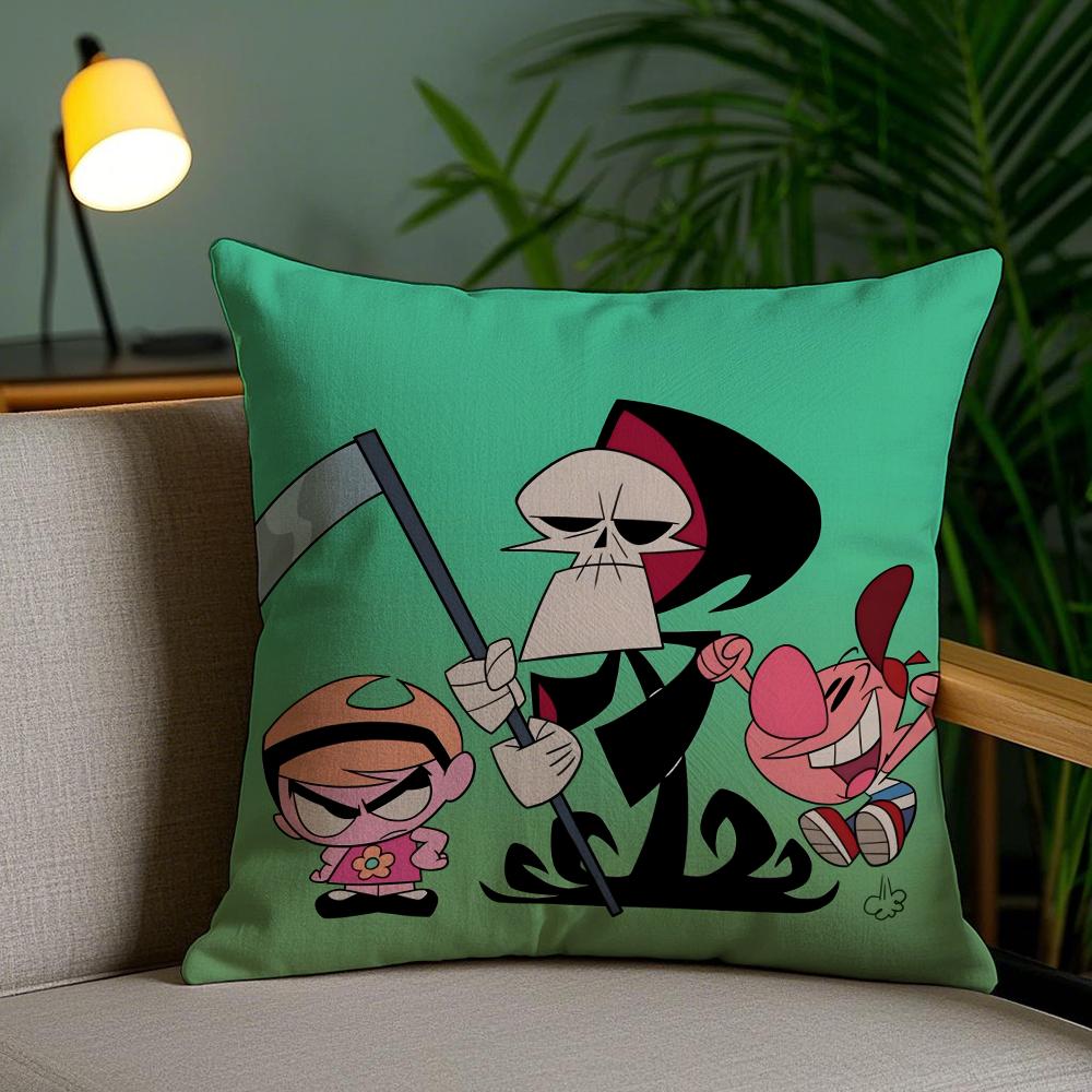 B-Billy & Mandy'Sadventure Cushion Cover Soft Short Plush Double-Sided Printing Home Decor Machine Washable Pillow Case Gift