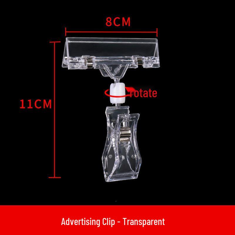 Rotating Thumb Clip for Price Tags - Universal Display Holder with Mechanical Arm