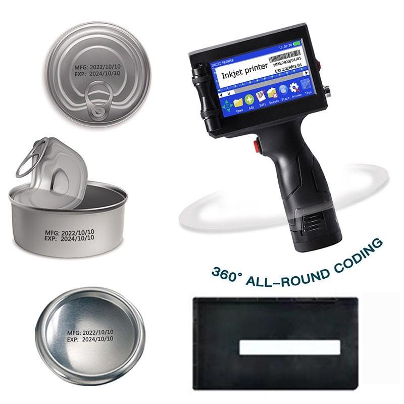 Portable Handheld Inkjet Printer 2~12.7mm Adjustable Label Printer QR Bar Batch Code Date Of Manufacture Printer