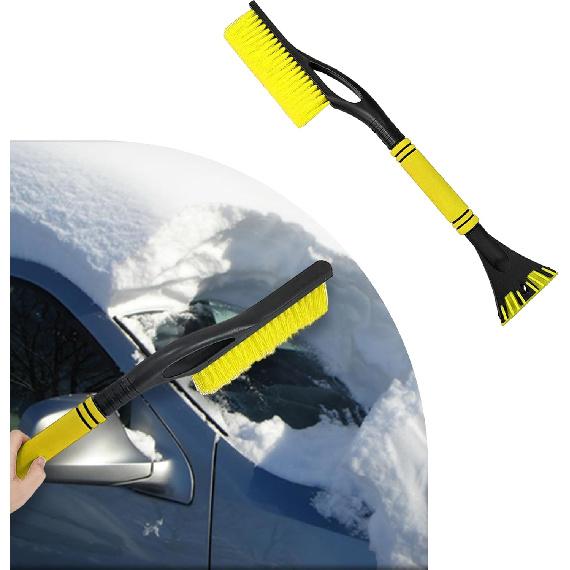 Car Snow Brush and Ice Scraper, Multi-Functional Detachable Snow Brush with Foam Grip, Ice Snow Removal Cleaning Tool for Car Windshield Window,