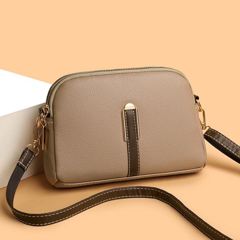 Elegant PU Leather Crossbody Bag with Adjustable Strap and Front Clasp for Daily and Office Use