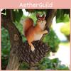 Squirrel Garden With Pinecone Ornament Handmade Resin For Party Holiday Decor