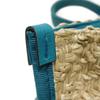 Used 9539 ME MYSELF & I Tote Bag 605831 7924 Emerald Green TIFFANY & Co. Blue Green White Logo Straw Natural Kids from