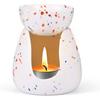 Wax Melt Burners,Ceramic Essential Oil Burner,Wax Melt Burner With Tealight Holder, Wax Burner For Essential Oils With Removable Bowl, Wax Burners