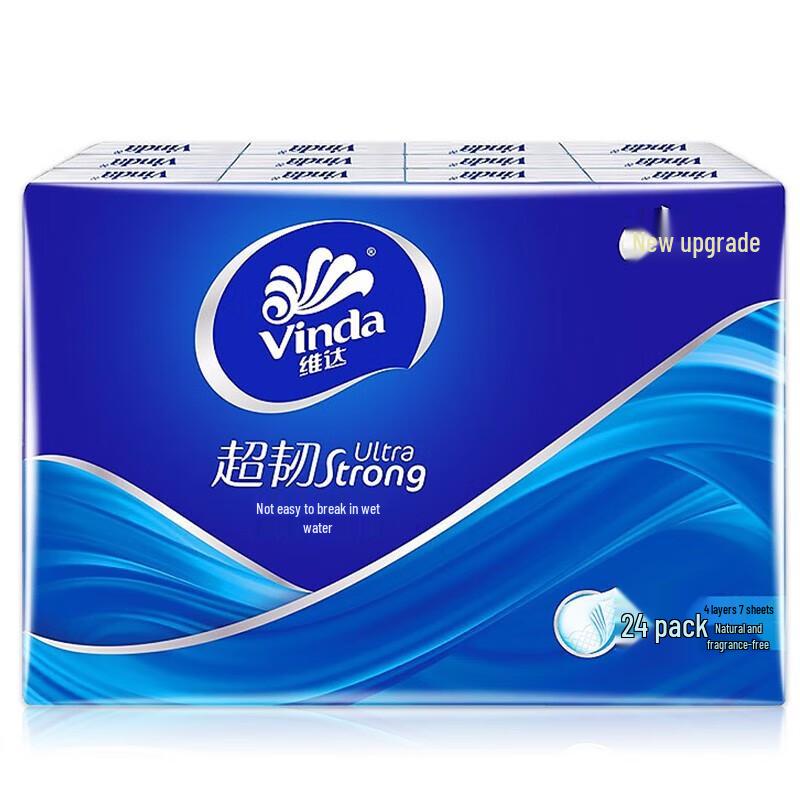 Vinda Ultra-Tough 4-Ply Mini Facial Tissues, 48 Packs