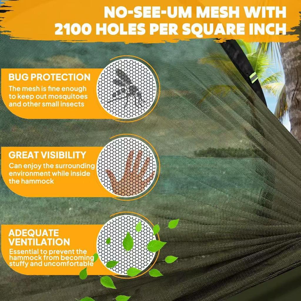 Portable Anti-Mosquito Camping Hammock with Automatic Quick-Opening