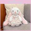 Cute Ear Long Floral Dress Plush Rabbit Doll Toy For Room And Sofa Decoration
