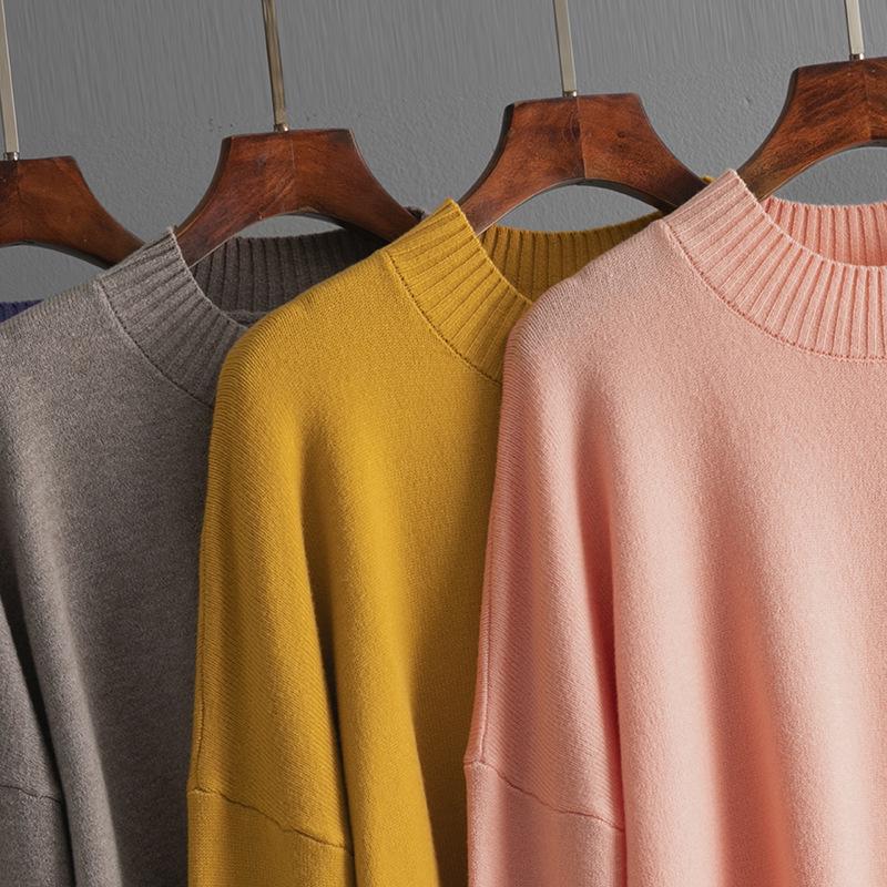 2024 Autumn/Winter Women's Color Block Knit Sweater - Round Neck & Loose Fit, European/American Style