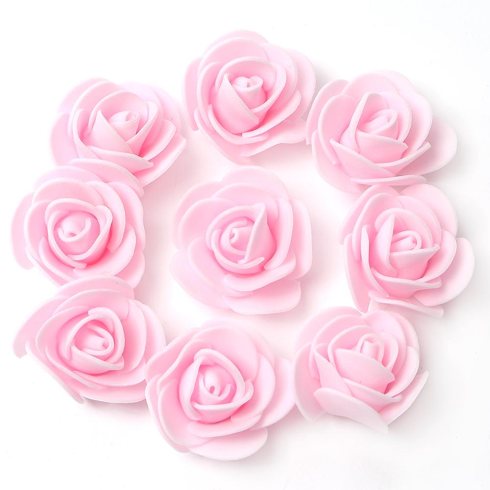 50/100/200/300Pcs Artificial Rose Flowers 3.5CM Fake Flower Head For Home Room Decor Party Wedding Marriage Decoration Accessory