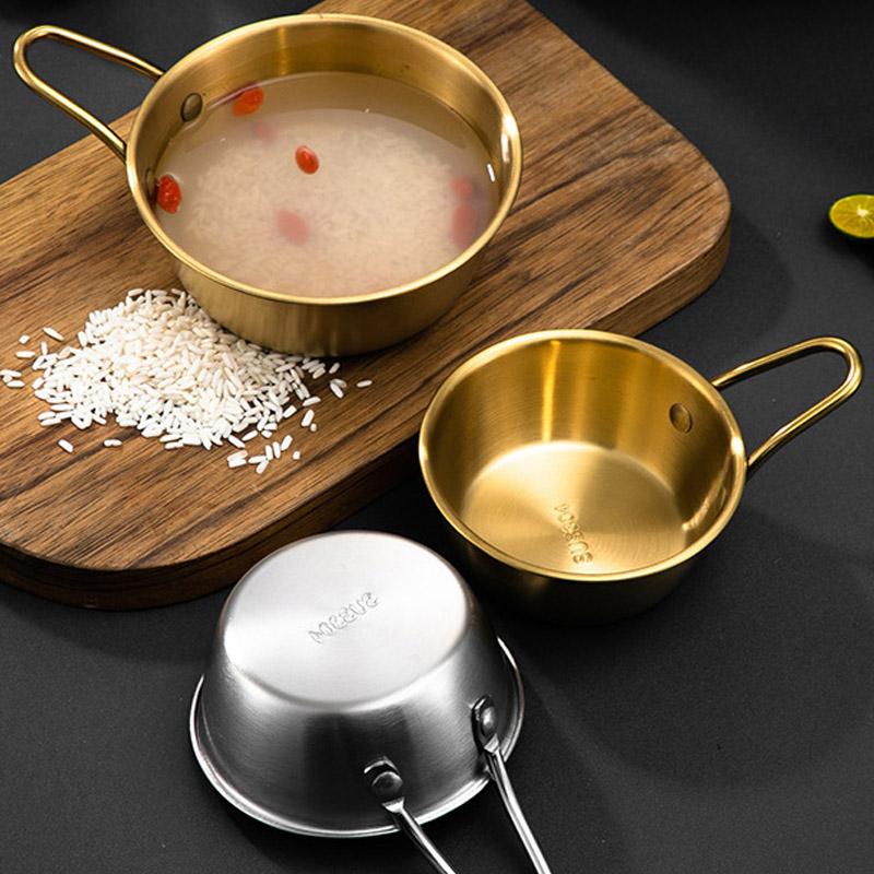 304 Nerezová miska na korejskou kuchyni pro domácnost s rukojetí Misky na rýžové víno Omáčka Kořenící pokrm Servírování jídla Kuchyňské nádobí