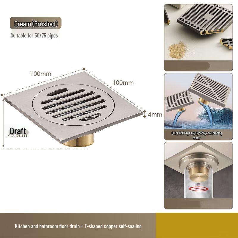 

Shengbai Cream Style Bathroom Floor Drain