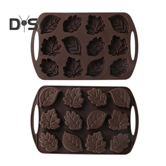 Silikonowa Forma do Pieczenia Chleba na Patyku Kukurydzianym Nieprzywierająca Forma do Deseru w Kształcie Orzecha i Liścia Odporna na Wysokie Temperatury Bez BPA Forma do Ciasta na Czekoladki